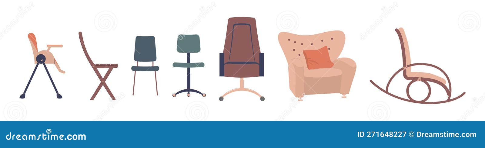 Set Of Different Chairs. Concept Of Evolution Of Chairs On Person Life ... with From Tradition to Innovation The Evolution of Office Chairs in Japan
