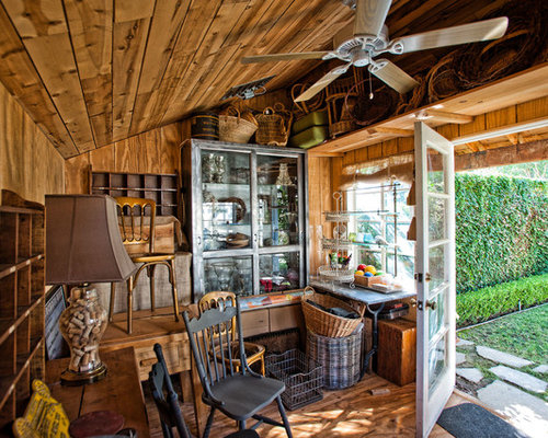 Shed Interior | Houzz inside Expert Tips for a Stylish and Practical Shed Interior
