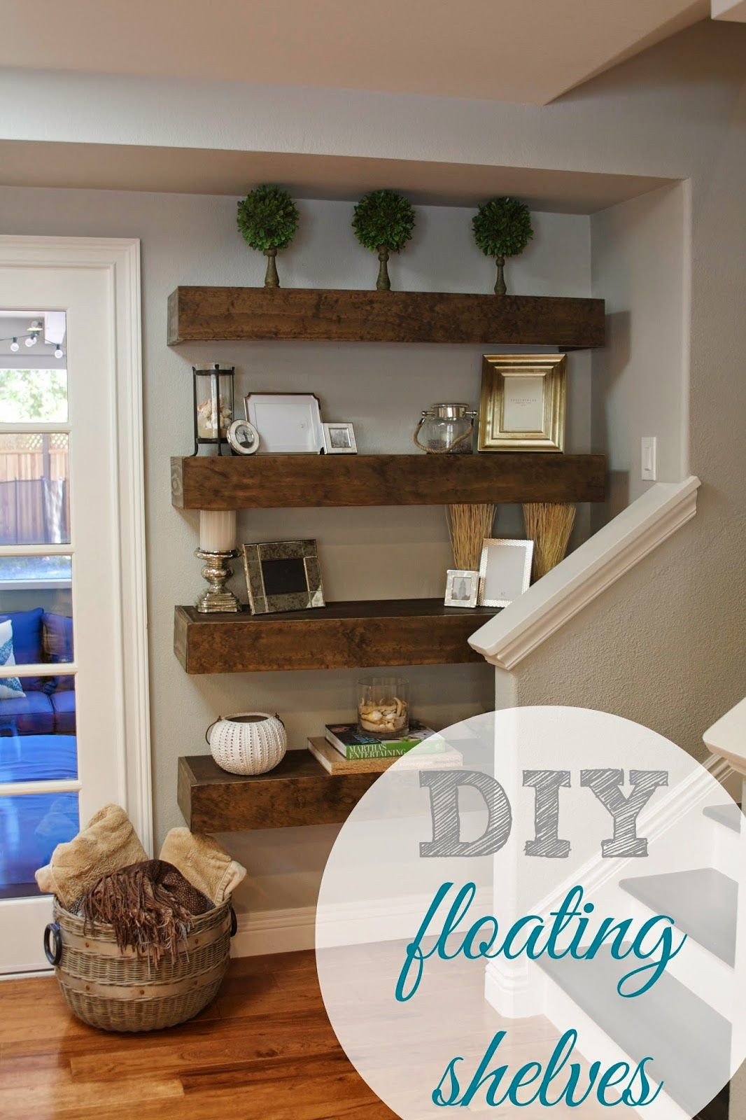 Simply Organized: Simple Diy: Floating Shelves Tutorial + Decor Ideas ... with regard to Home Design Ideas Diy