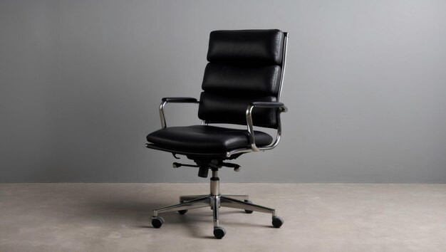 Sleek Black Leather Office Chair Ideal For Workspace Comfort And ... intended for
