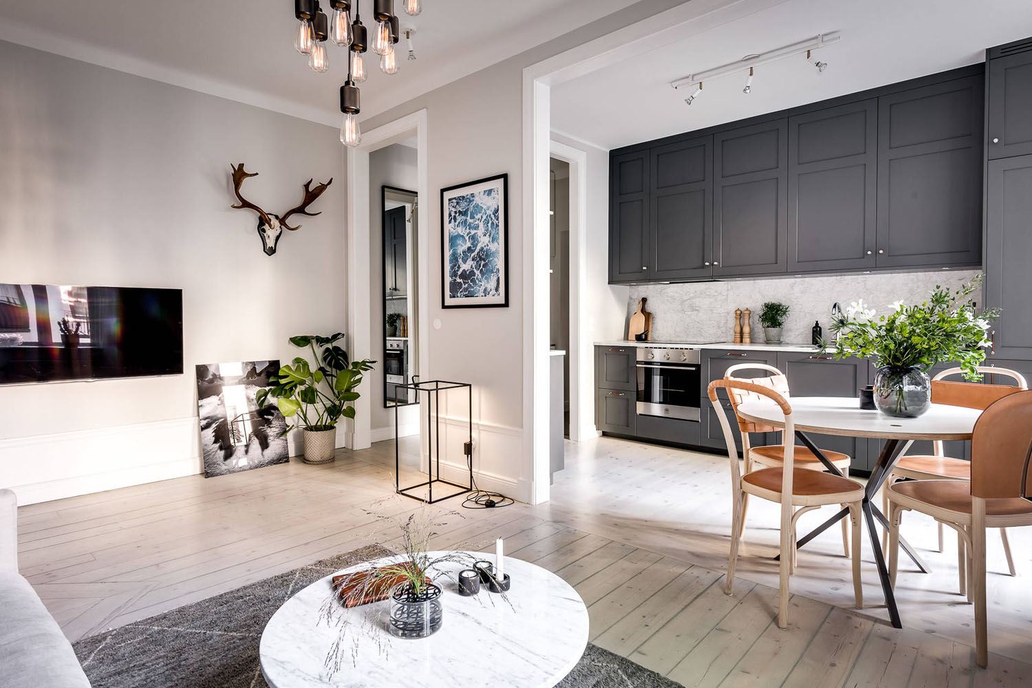 Small Apartment With Well Planned Layout And Luxurious Contemporary ... throughout 1 Bedroom Apartment Interior Design Ideas