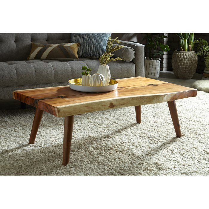 Solid Wood Natural Coffee Table With Butterfly Joinery Details Is A ... with regard to The Timeless Appeal of Natural Wood Coffee Tables Across Canada