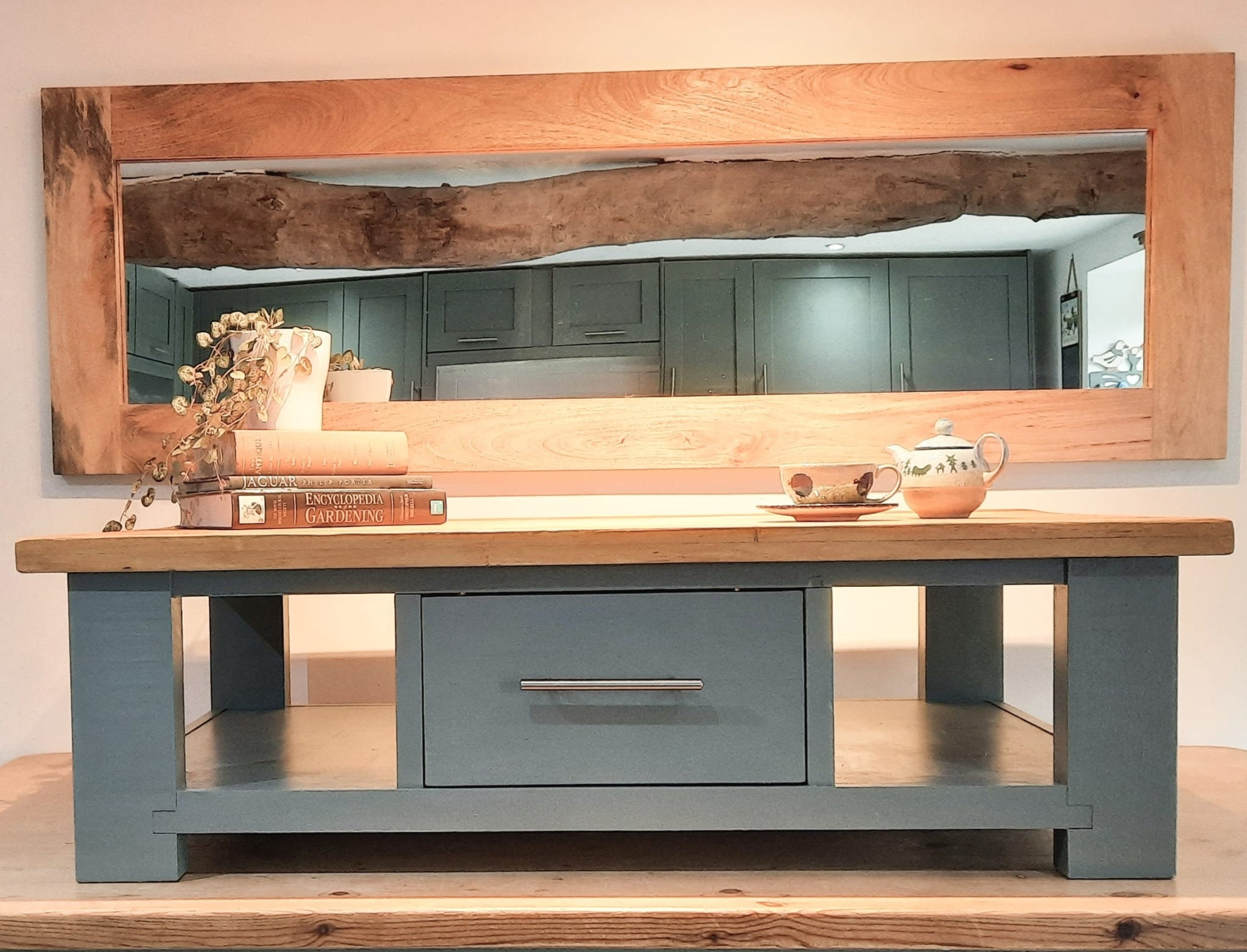 Solid Wooden Coffee Table - Etsy intended for The Craftsmanship Behind Beautiful Real Wood Coffee Tables in the UK