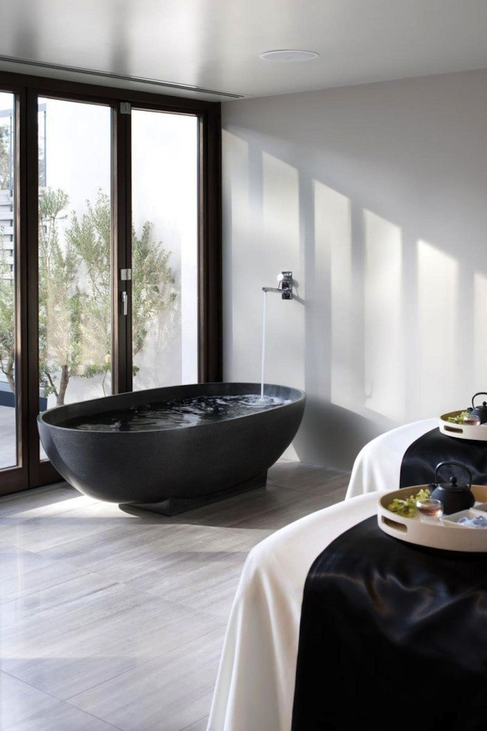 Sophisticated Black Bathtubs To Add Drama To Your Bathroom - Top Dreamer intended for Transform Your Bathroom with Sophisticated Black Accents