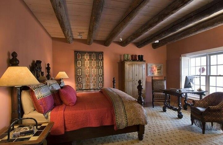 Southwest Bedroom | Western Interior, Interior Design Rustic, Western ... in Discovering the Soul of Southwest Bedroom Design Elements