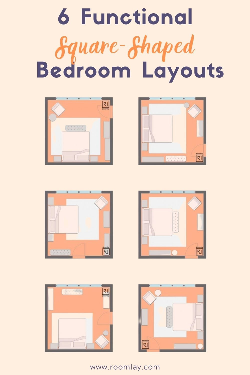 Square Bedroom Layout | Bedroom Layouts, Small Room Layouts, Bedroom ... regarding Design Inspiration to Make Your Square Bedroom Shine
