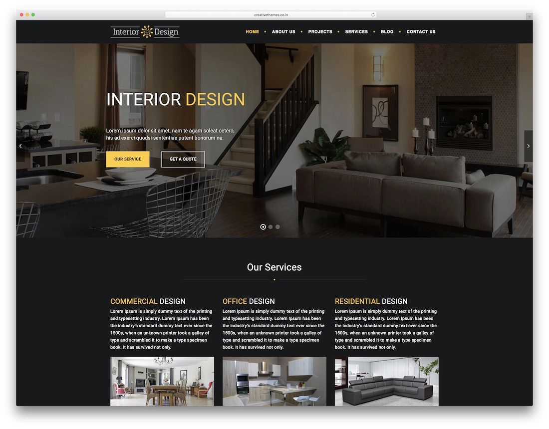 Studio Ux Interior Design Website Template Interior Design Website ... with regard to Best Site For Interior Design Ideas