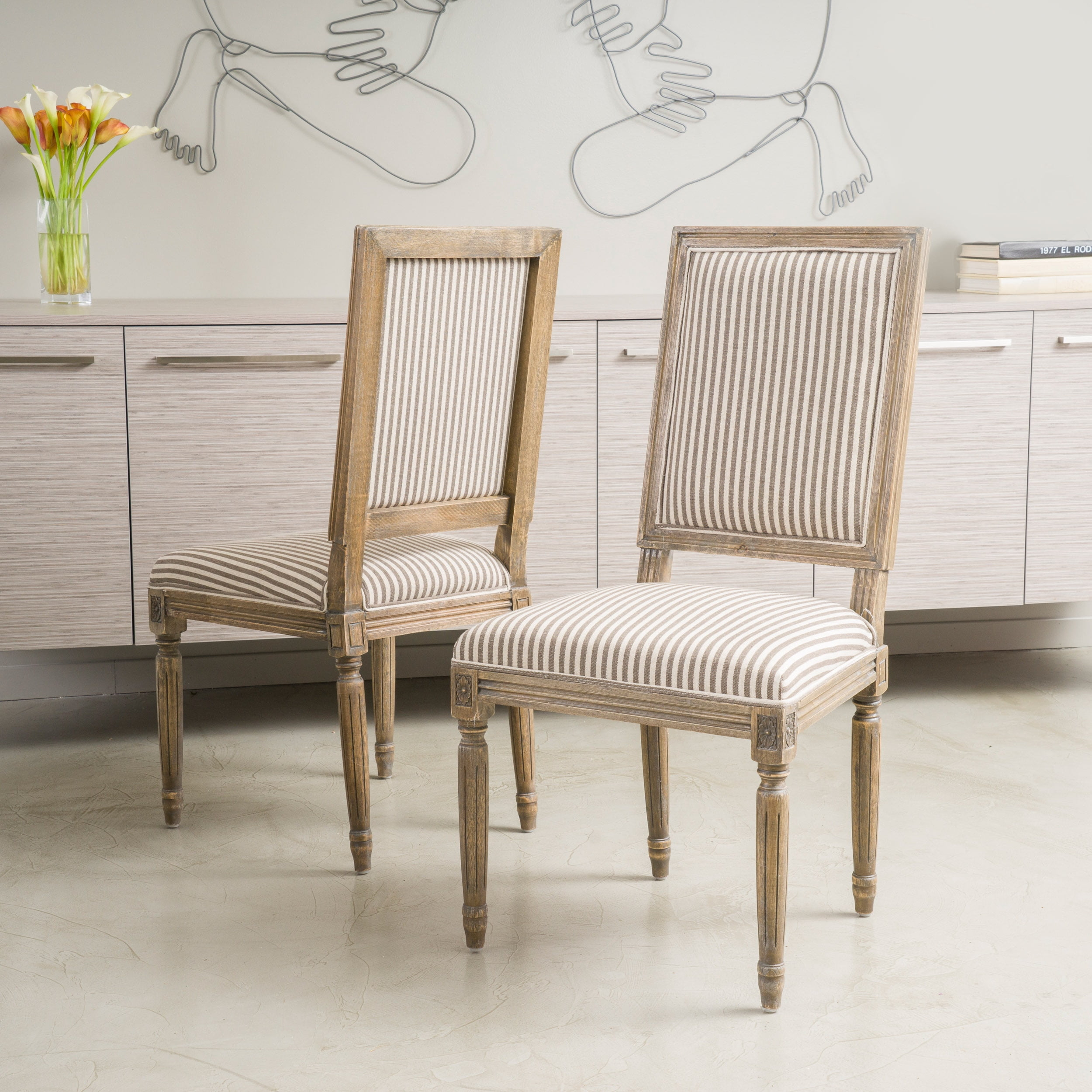 Tabitha Weathered Oak Dining Chair (Set Of 2) - Walmart.com pertaining to Beyond the Oak What Makes a Dining Chair Truly Great