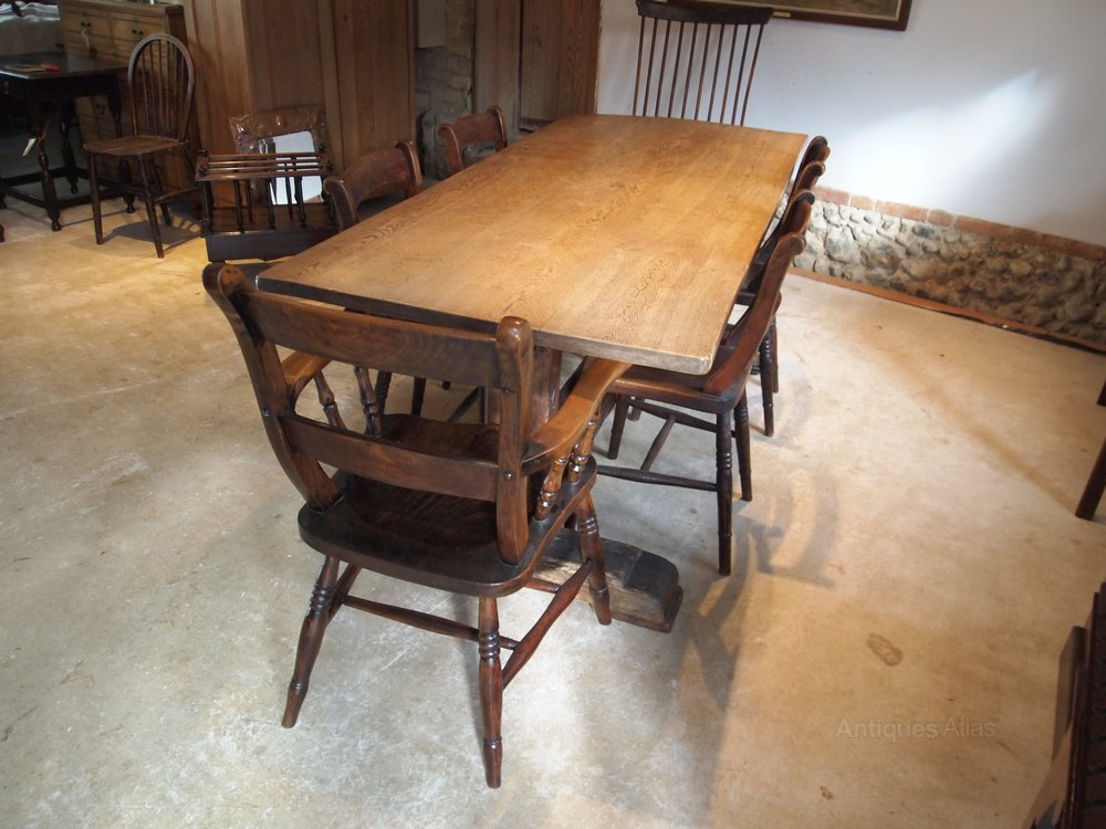 Table Refectory Dining Farmhouse Oak C1890 - Antiques Atlas in Caring for Your Refectory Dining Table Through the Years
