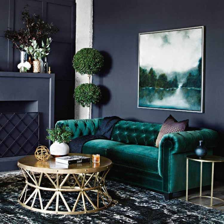 Teal Decor In Beautiful Traditional Style Living Room With Teal Velvet ... within
