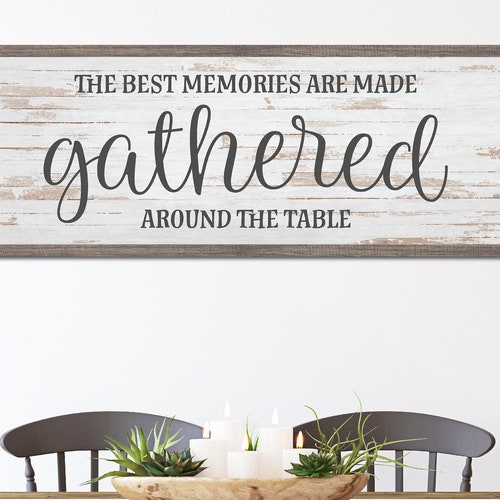 The Best Memories Are Made Gathered Around The Table Dining - Etsy pertaining to
