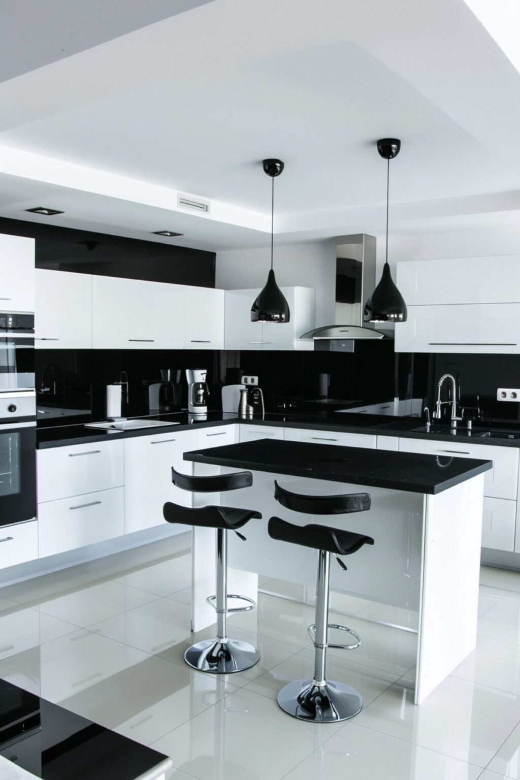 The Timeless Appeal Of Black And White Kitchens - Kitchen Informant intended for Achieving Timeless Style The Art of Modern Black and White Kitchens
