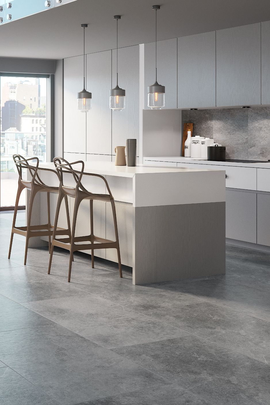 These Stunning Large 1200Mm X 600Mm Silver Stone Effect Floor Tiles ... with