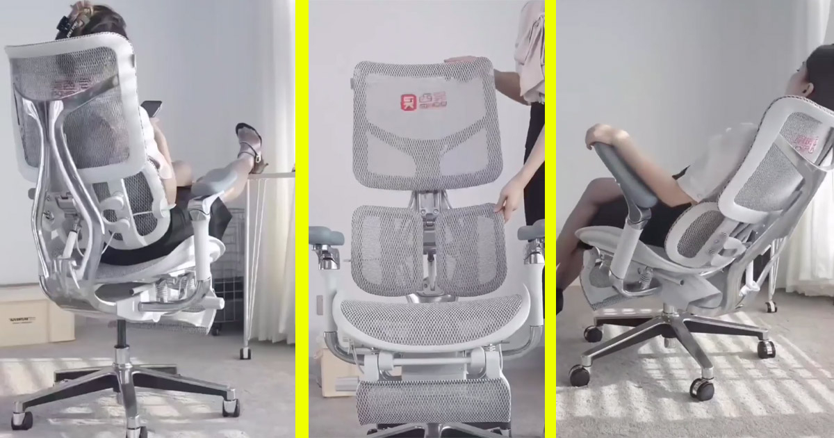This Butterfly Ergonomic Office Chair With Leg Rest Might Be The ... inside Unlock Ultimate Comfort Understanding Office Chair Leg Rests