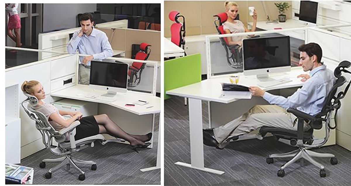This Ultimate Office Chair Has A Laptop Mount, Leg Rests, And A Head Rest for