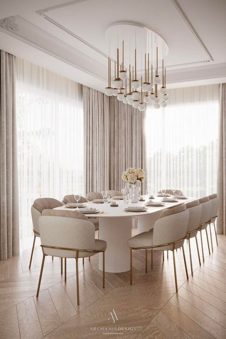 Timeless Elegance: Modern Dining Room Ideas With Luxury Dining Tables ... with