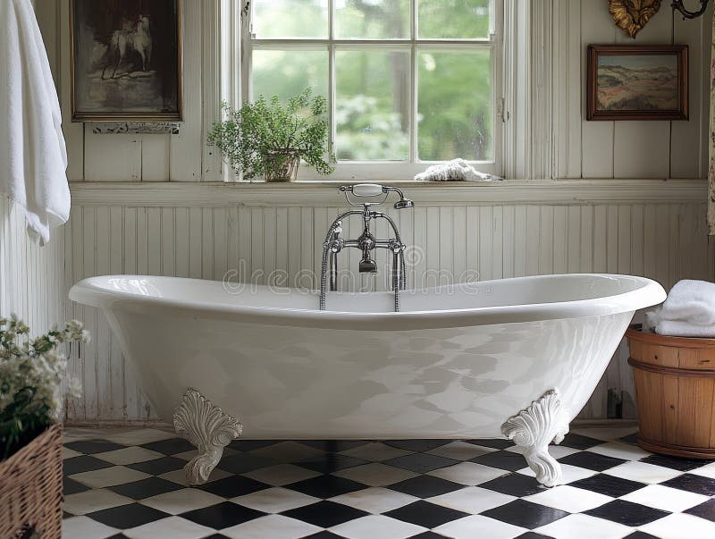 Timeless Elegance Relaxation Sanctuary Tranquility Bathtub Vintage ... with regard to Unlock Serenity Simple Ways to Country Style Your Bathroom