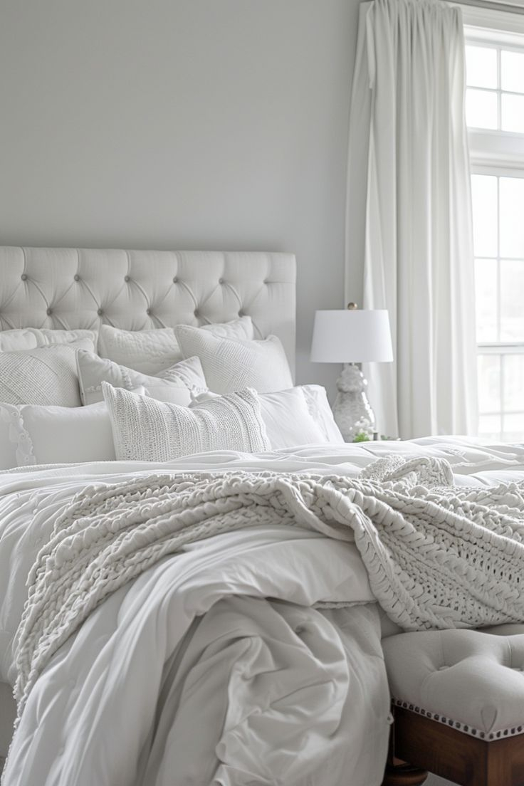 Timeless White Bedroom Decorating Ideas In 2024 | White Bedroom, White ... within