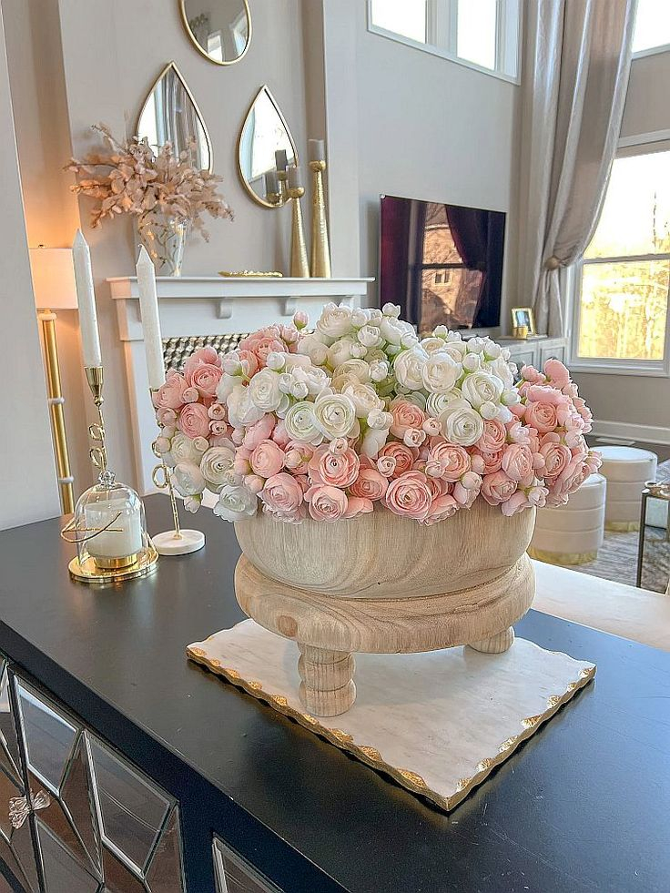 Tips For Styling Your Coffee Table Like A Pro | Faux Floral Arrangement ... inside