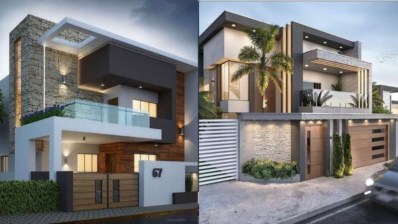 Top 100 Most Beautiful House Front Design Ideas | Modern House Exterior ... within Front House Design Ideas