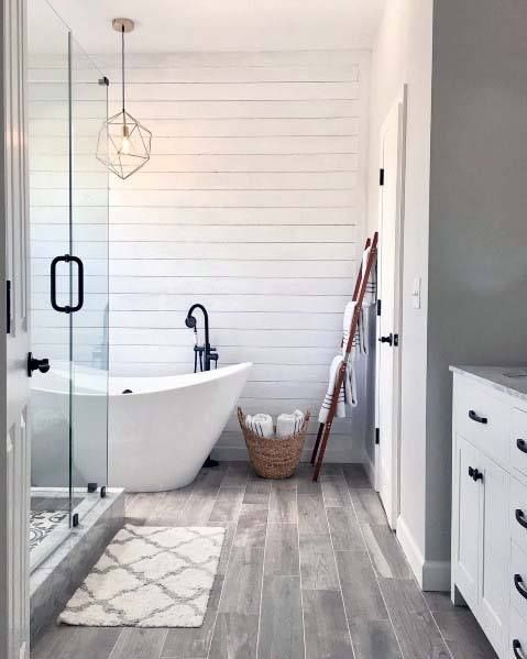 Top 50 Best Shiplap Bathroom Ideas - Nautical Inspired Wall Interiors ... regarding From Drab to Dreamy Shiplap Bathroom Makeover Secrets