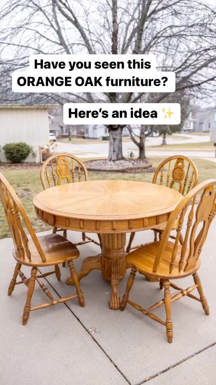 Transform Your Kitchen Table Set: Orange And Oak Furniture Makeover with Transform Your Kitchen with the Right Dining Room Table