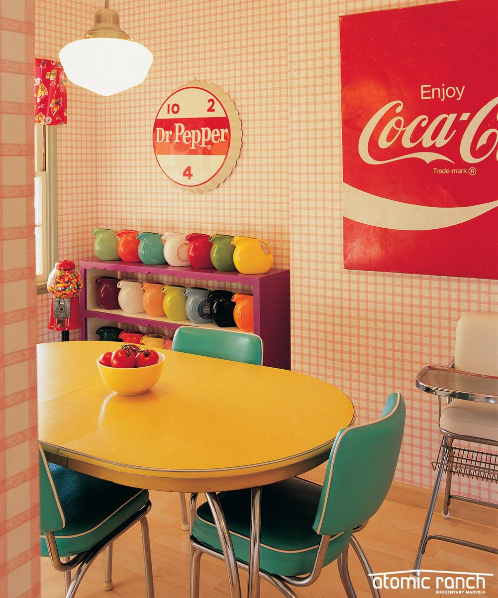 Transform Your Midcentury Dining Room Into A Colorful Retro Diner regarding
