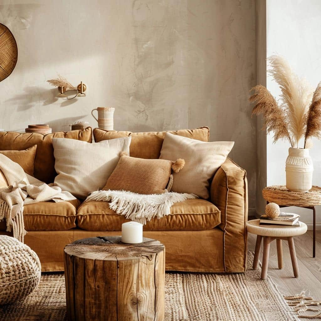 Unlock The Coziness Code: Caramel Couch Living Room Ideas That'll ... regarding Your Go-To Guide for Stunning Caramel Couch Living Room Arrangements
