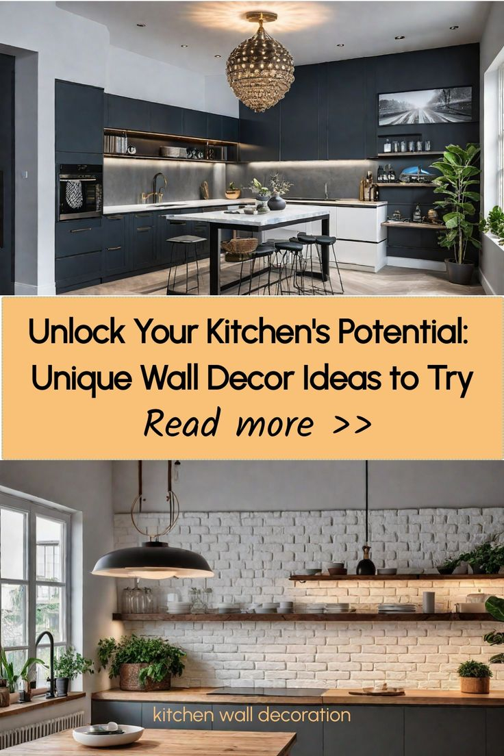 Unlock Your Kitchen's Potential: Unique Wall Decor Ideas To Try En 2024 intended for Unlock Your Kitchen's Potential with These Smart Design Ideas