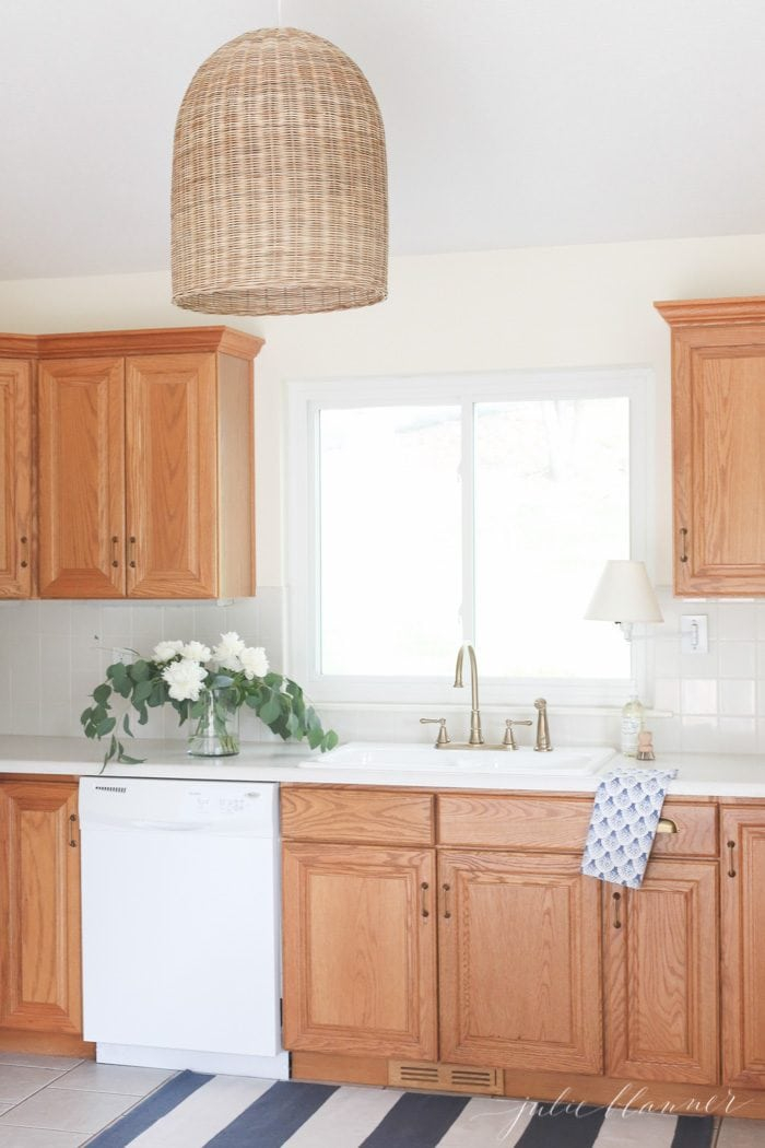 Updating A Kitchen With Oak Cabinets {Without Painting Them} pertaining to The Enduring Charm of Oak Cabinets in Modern Kitchen Aesthetics