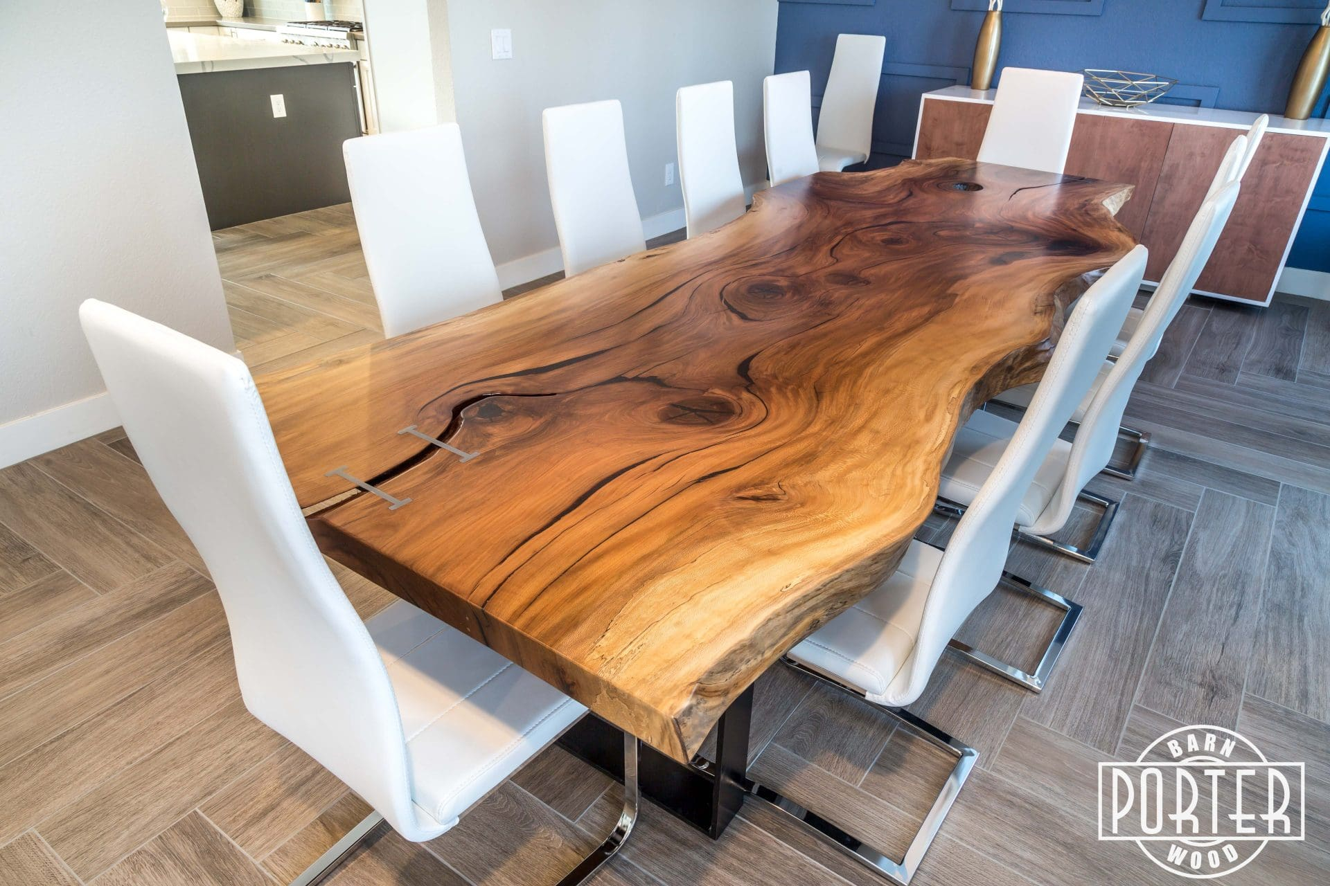 Vecchi Live Edge Dining Table | Porter Barn Wood intended for Living Edge Wood Dining Table
