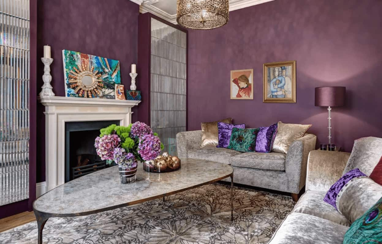 Transform Your Living Room with a Stunning Purple Couch