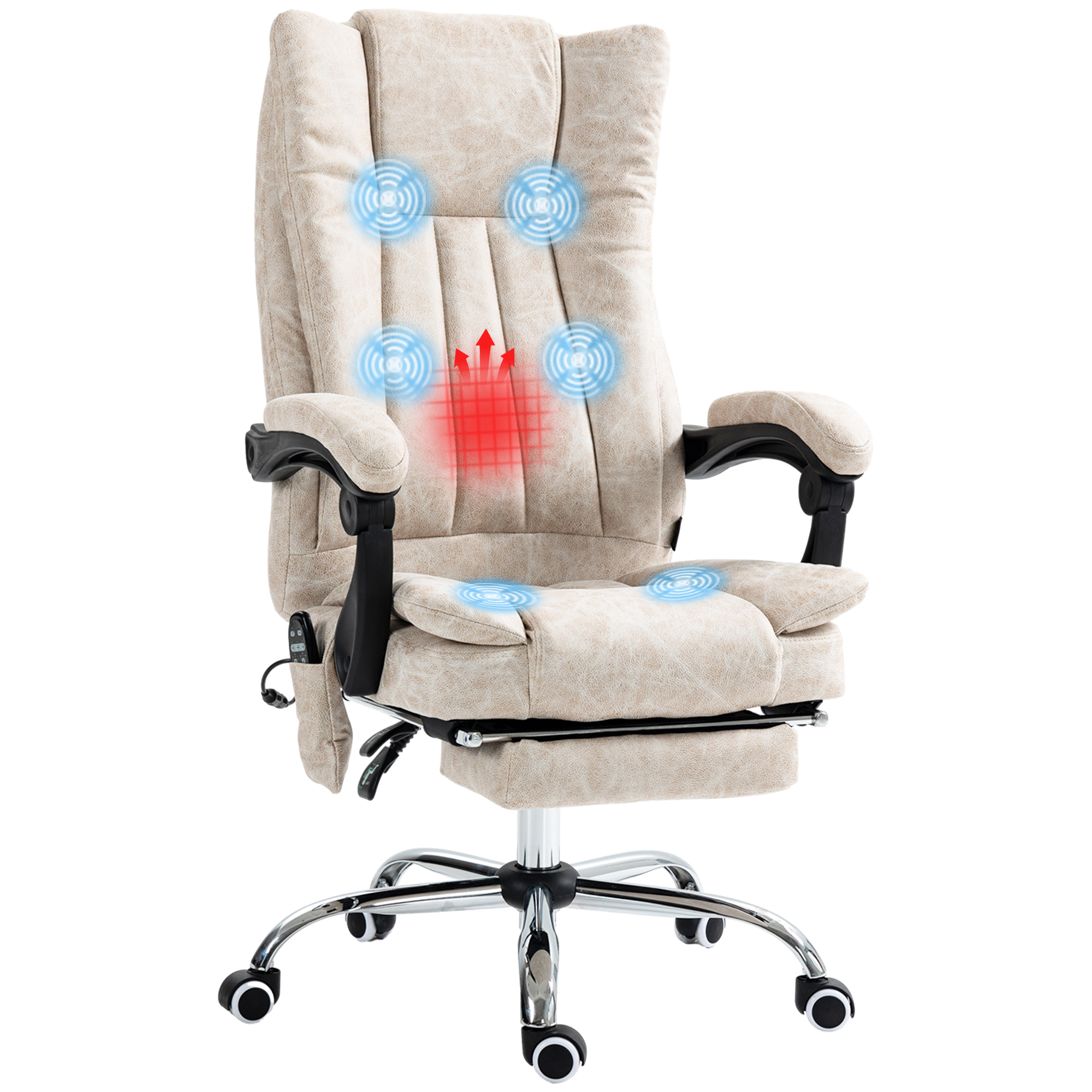 Vinsetto Massage Office Chair With 6 Points And Heat, Reclining ... with Beyond the Hype Exploring the Real Advantages of Heated and Massaging Office Chairs
