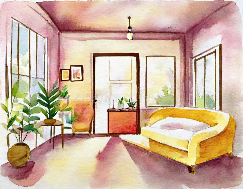 Watercolor Of Step Into A Vibrant And Cozy Retro Haven With Retro And ... within Creating a Cozy Retro Vibe Understanding the Core Elements