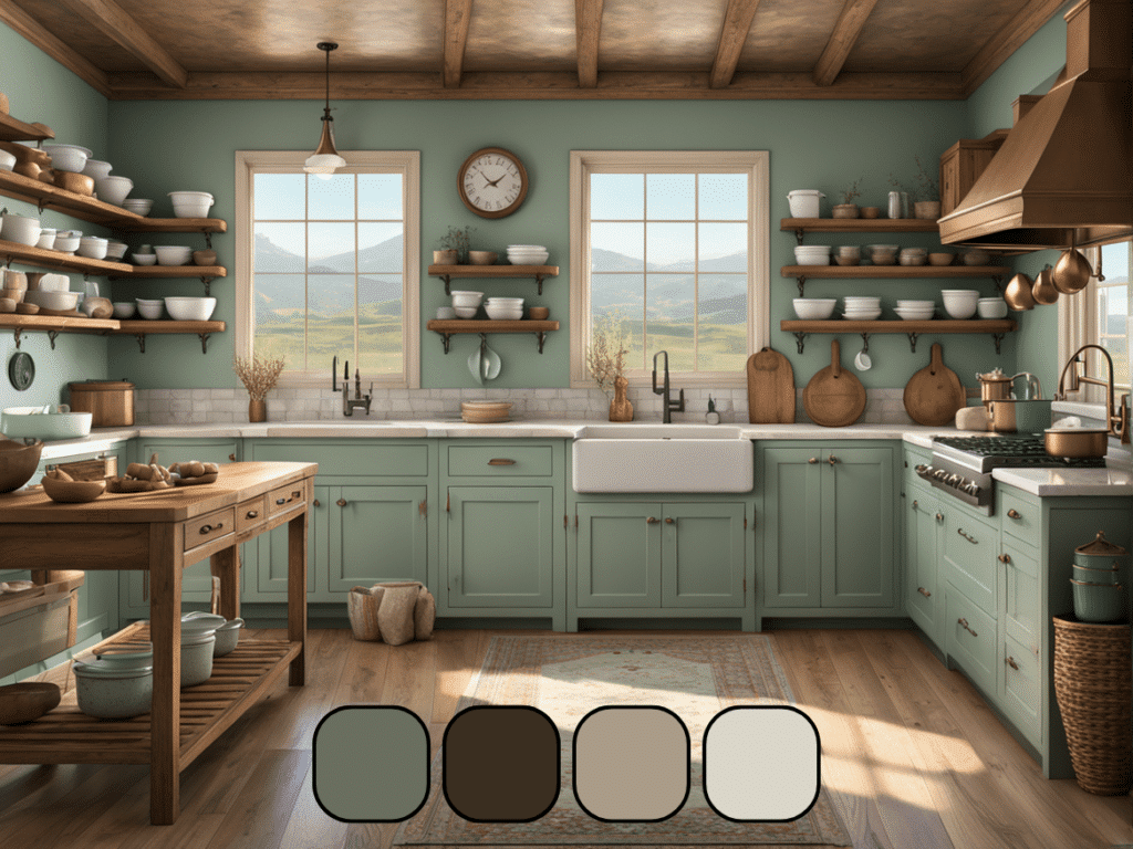 What Are The Most Popular Color Palettes For A Rustic Farmhouse Kitchen ... in Beyond Beige Exploring Bold and Beautiful Kitchen Color Palettes