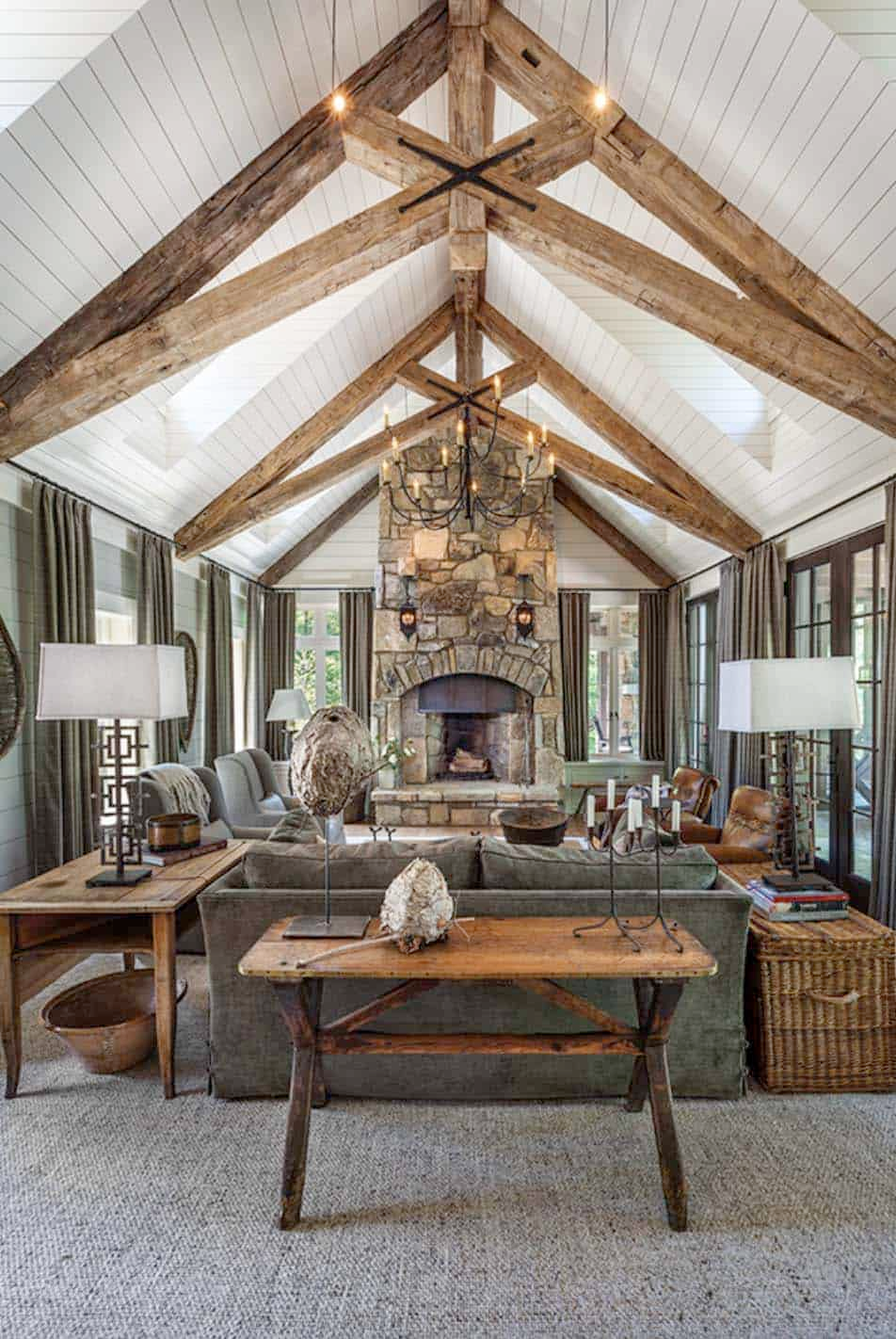Whimsical Lakeside Cottage Retreat With Cozy Interiors On Lake Keowee ... inside Creating Cozy Retreats Ranch House Interior Design Secrets Revealed