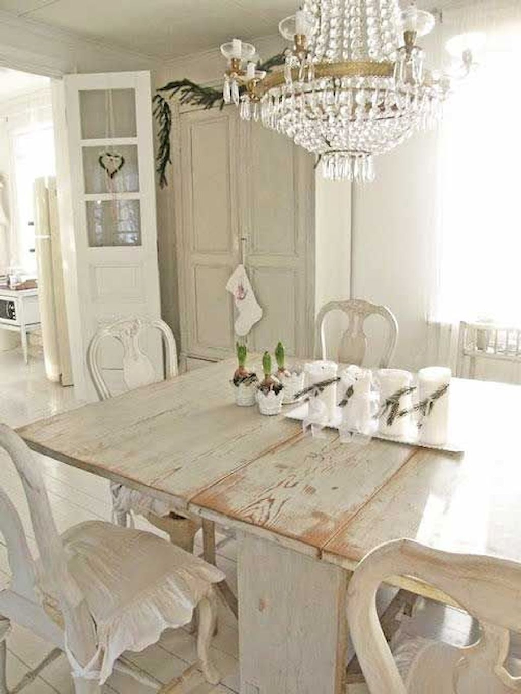 White Distressed Dining Table - Ideas On Foter for