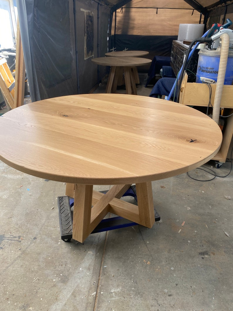 White Oak Dining Table - Etsy throughout Understanding the Nuances of White Oak Dining Table Finishes