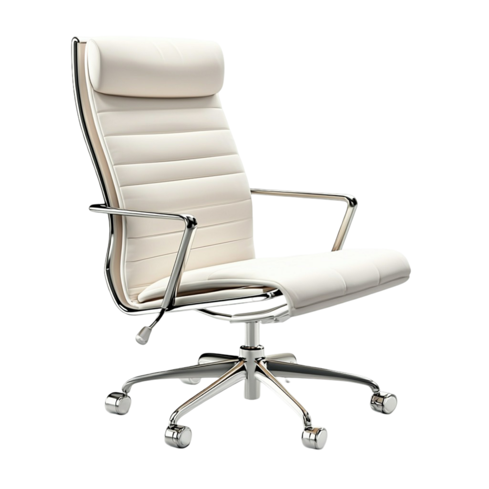 White Office Chair Combines Comfort Style And Functionality 57258889 Png pertaining to