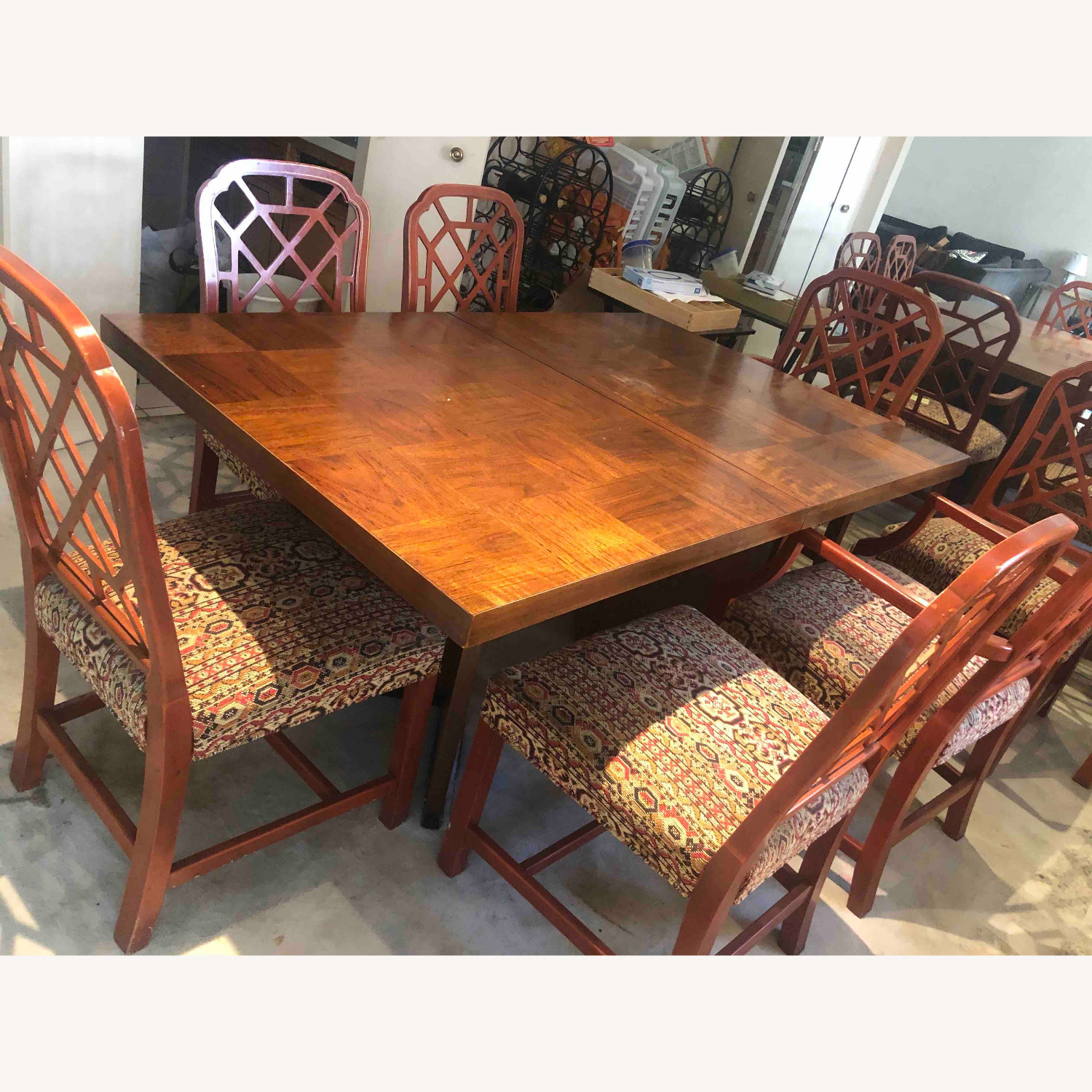Wood Handcrafted Vintage Kindel Dining Room Table - Aptdeco in