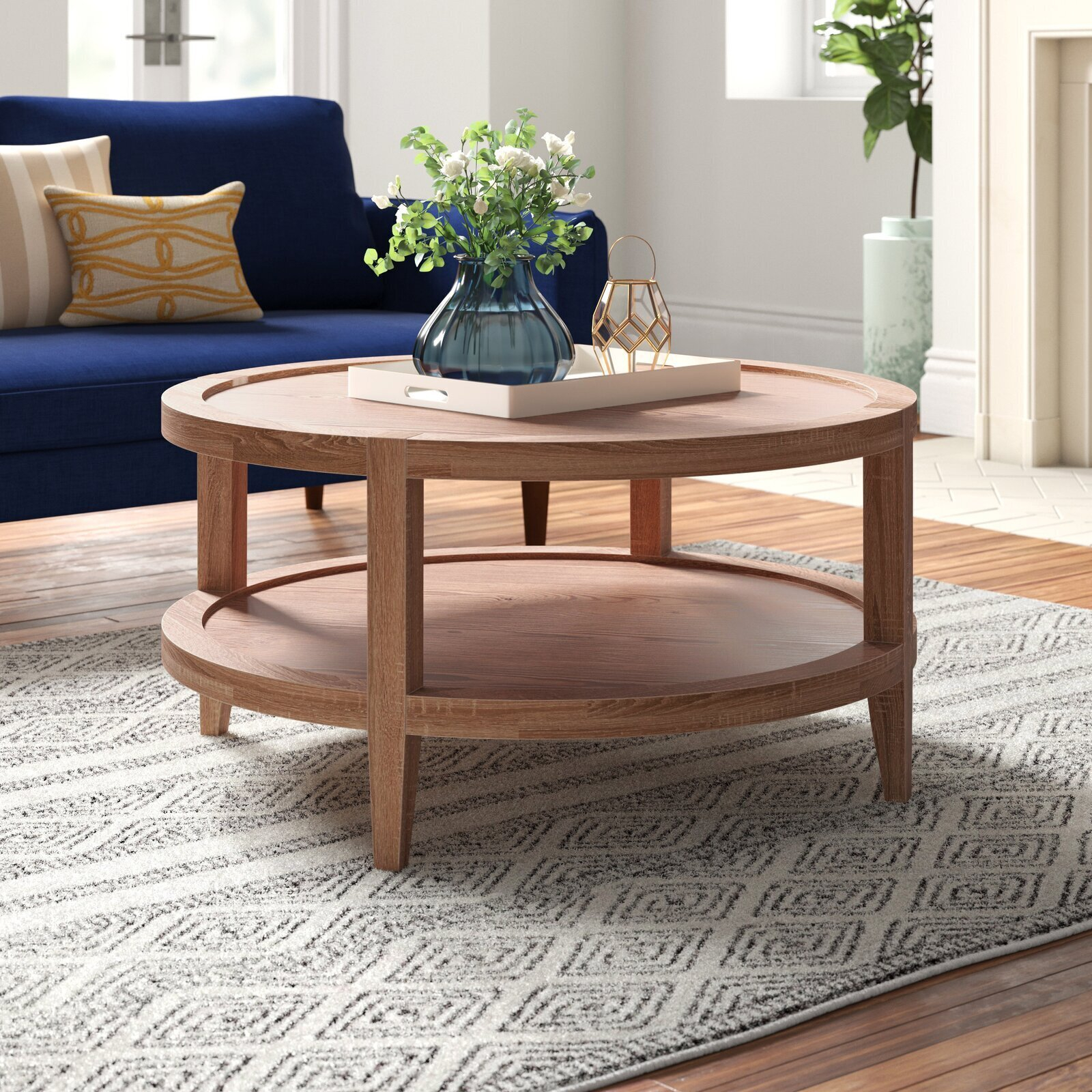 Wood Round Coffee Tables - Foter pertaining to The Enduring Charm of Solid Wood Round Coffee Tables