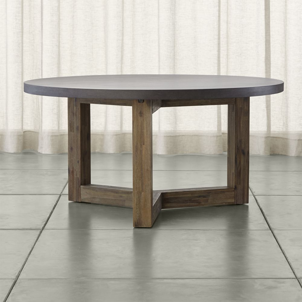 Woodward Round Dining Table With Solid Wood Base - Crate And Barrel ... within Finding the Perfect Wood Dining Table Base for Your Home