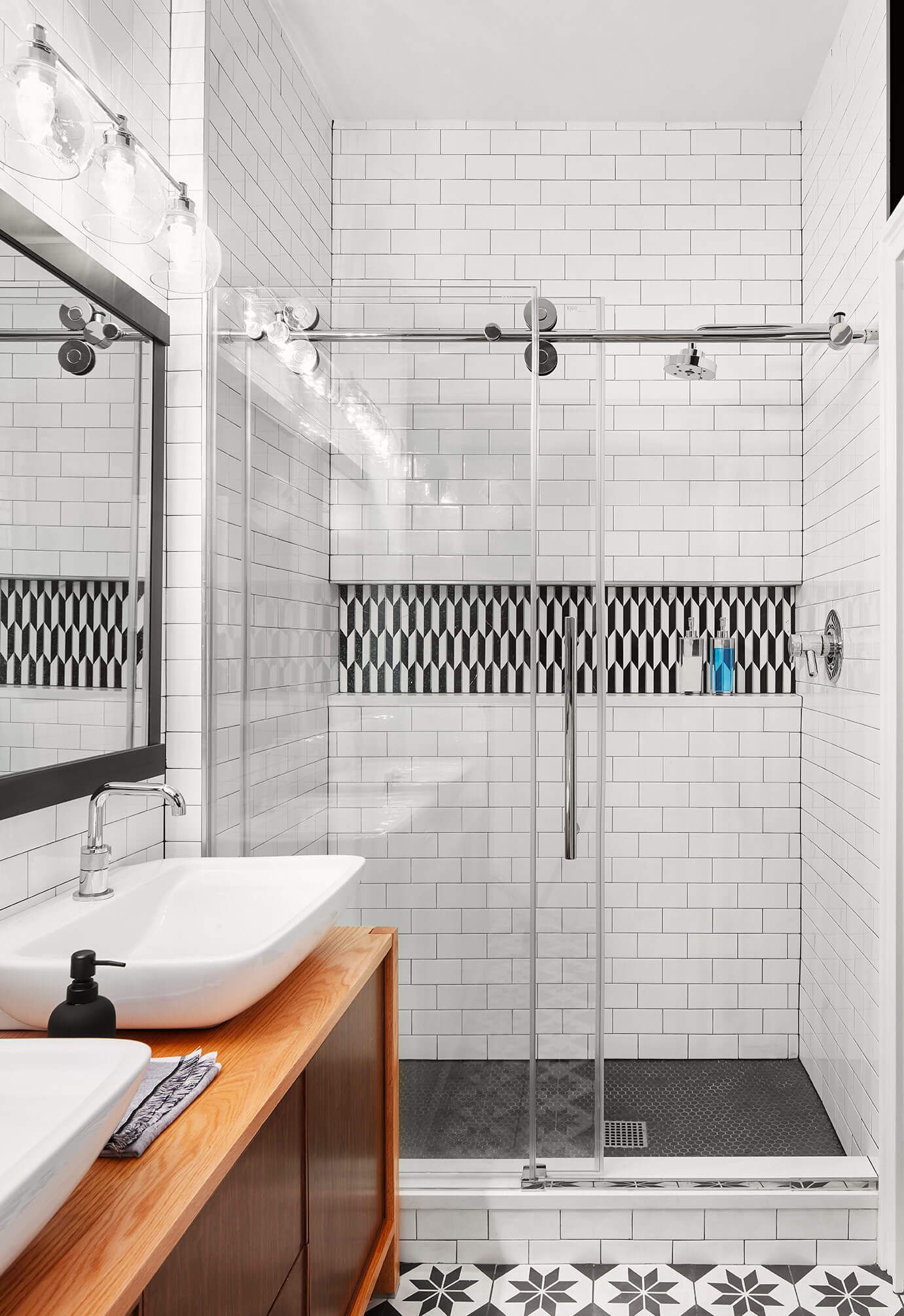 Small Bathroom, Here's How to Use Subway Tile to Make It Look Bigger