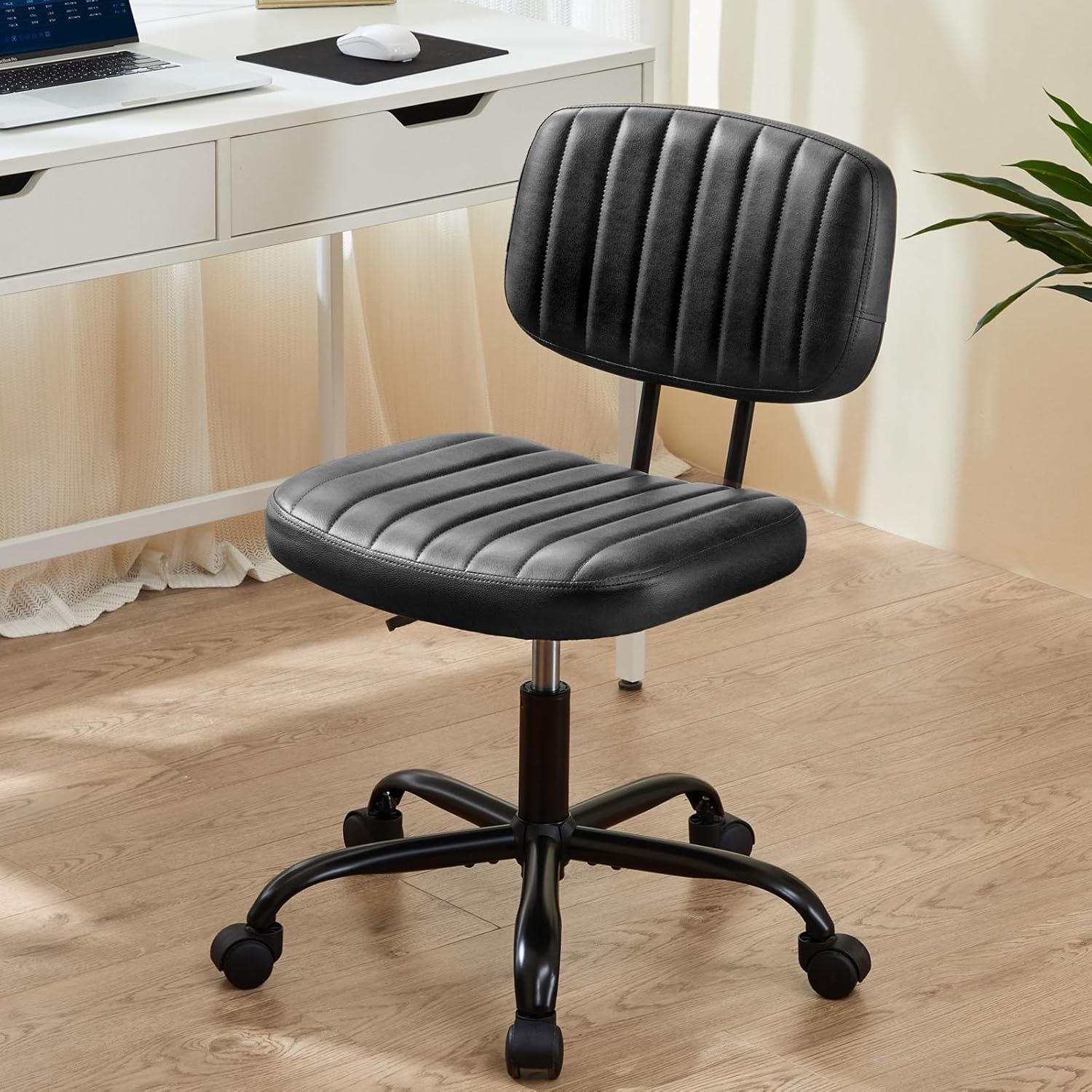Amazon.com: Sweetcrispy Small Office Desk Chair With Wheels Armless ... with regard to Smart Strategies for Affordable Yet Comfortable Office Seating