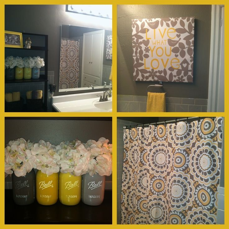 Cute Grey And Yellow Bathroom | Yellow Bathroom Decor, Trendy Bathroom ... intended for From Bold to Subtle Exploring the Versatility of Yellow and Grey Bathroom Decor