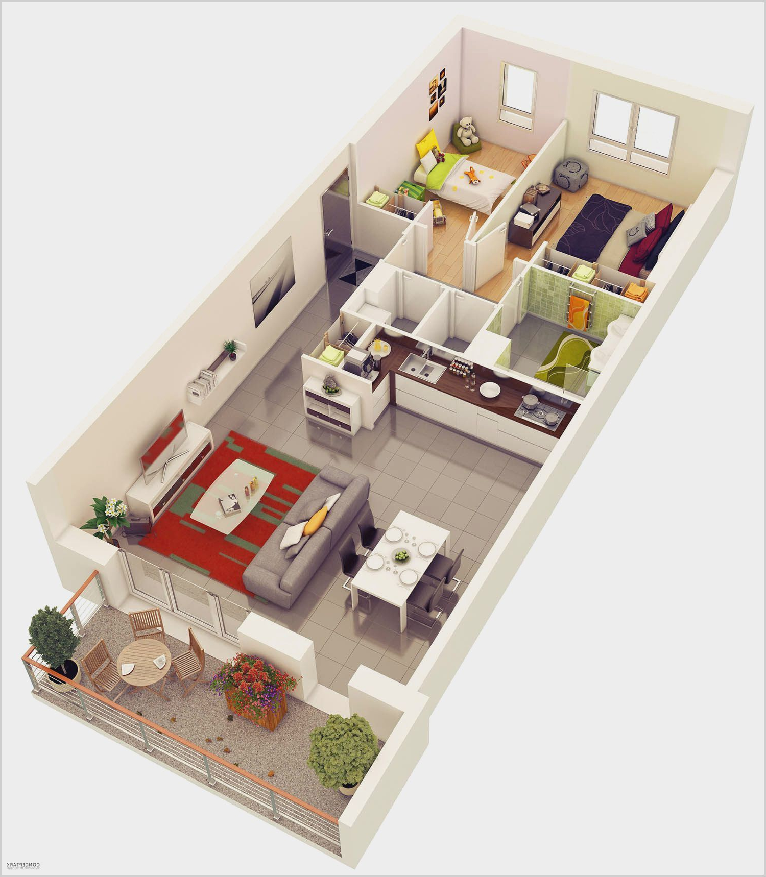 10 Innovative 2 Bedroom Apartment Interior Design Ideas To Transform ... with regard to Multi-purpose furniture ideas for maximizing space in studio and two bedroom units