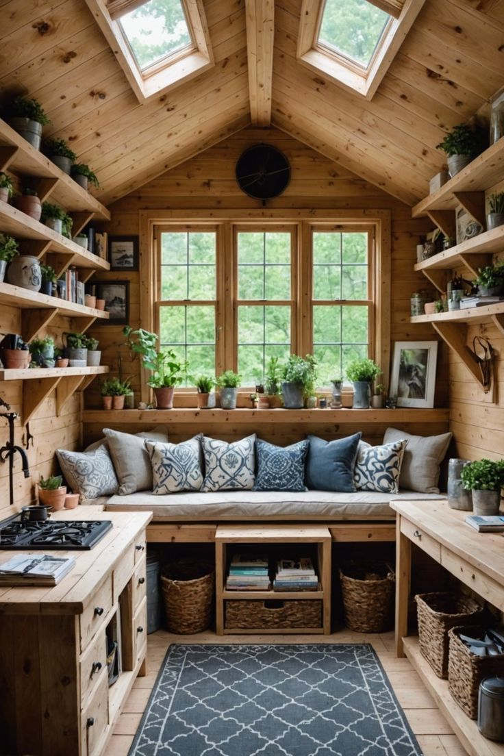 20 Dreamy She Shed Interiors To Inspire Your Own Backyard Oasis In 2024 ... for Shed Interior Design Ideas