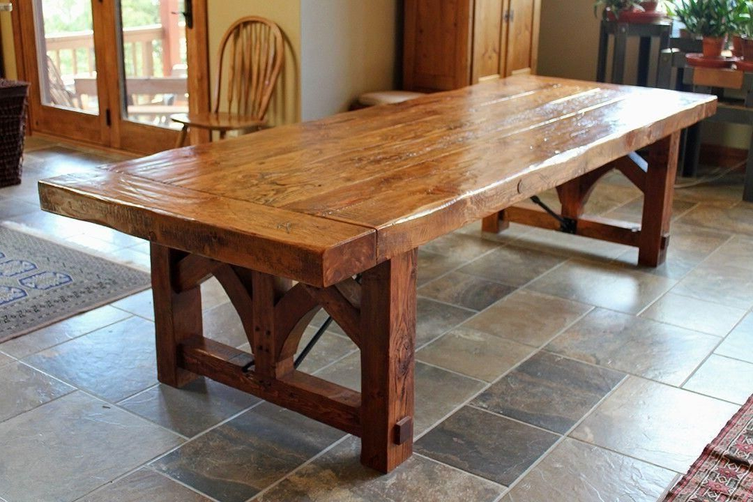 20 Inspirations Oval Reclaimed Wood Dining Tables | Dining Room Ideas intended for Timeless beauty how old wood dining room tables tell stories of craftsmanship