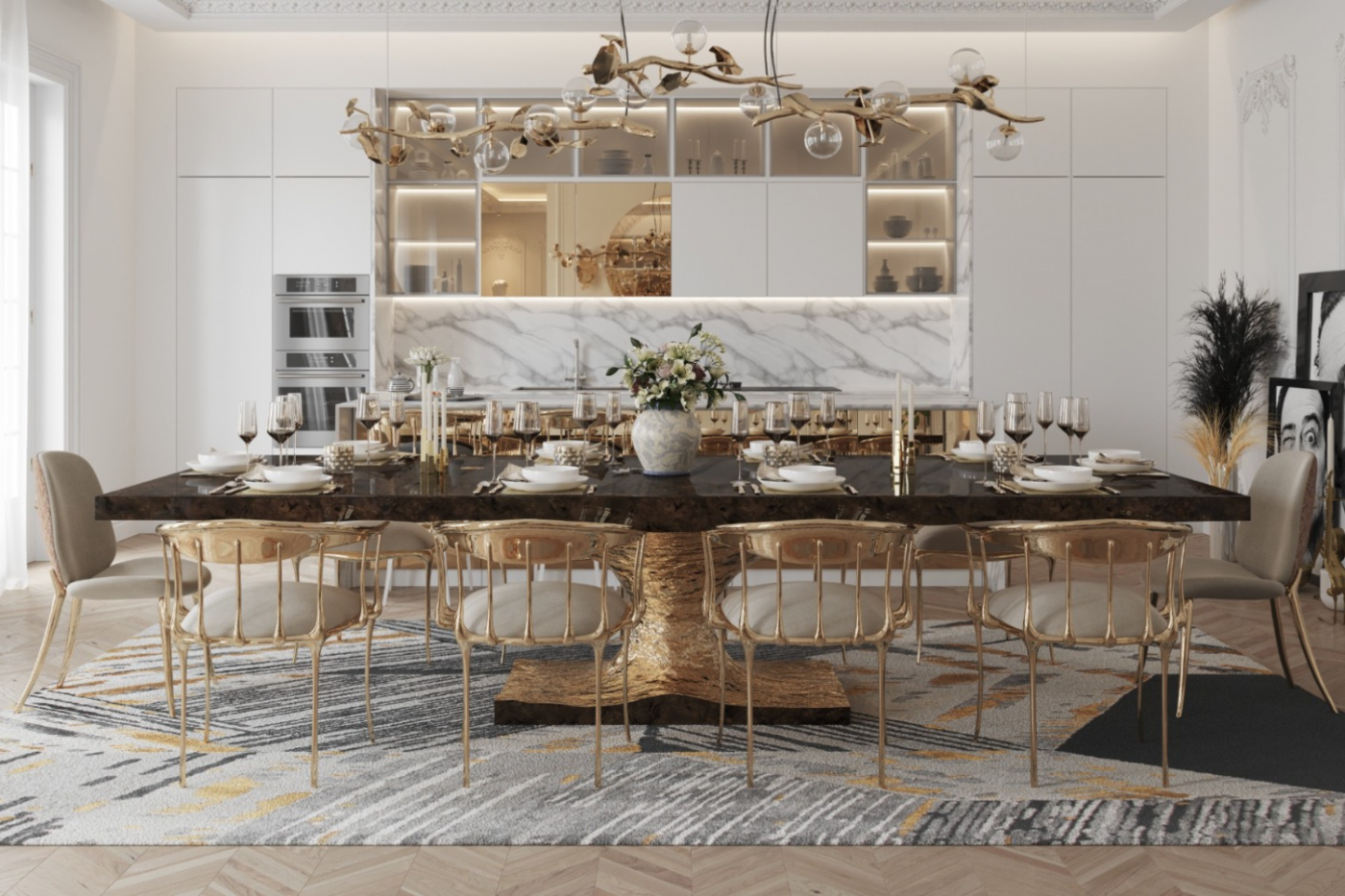 20 Luxury Dining Tables For The Modern Dining Room within Natural materials and textures in current dining room furniture design
