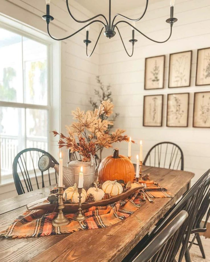 21 Of The Most Stunningly Beautiful Fall Table Setting Ideas | Fall ... for Dining Room Table Decorating Ideas For Fall